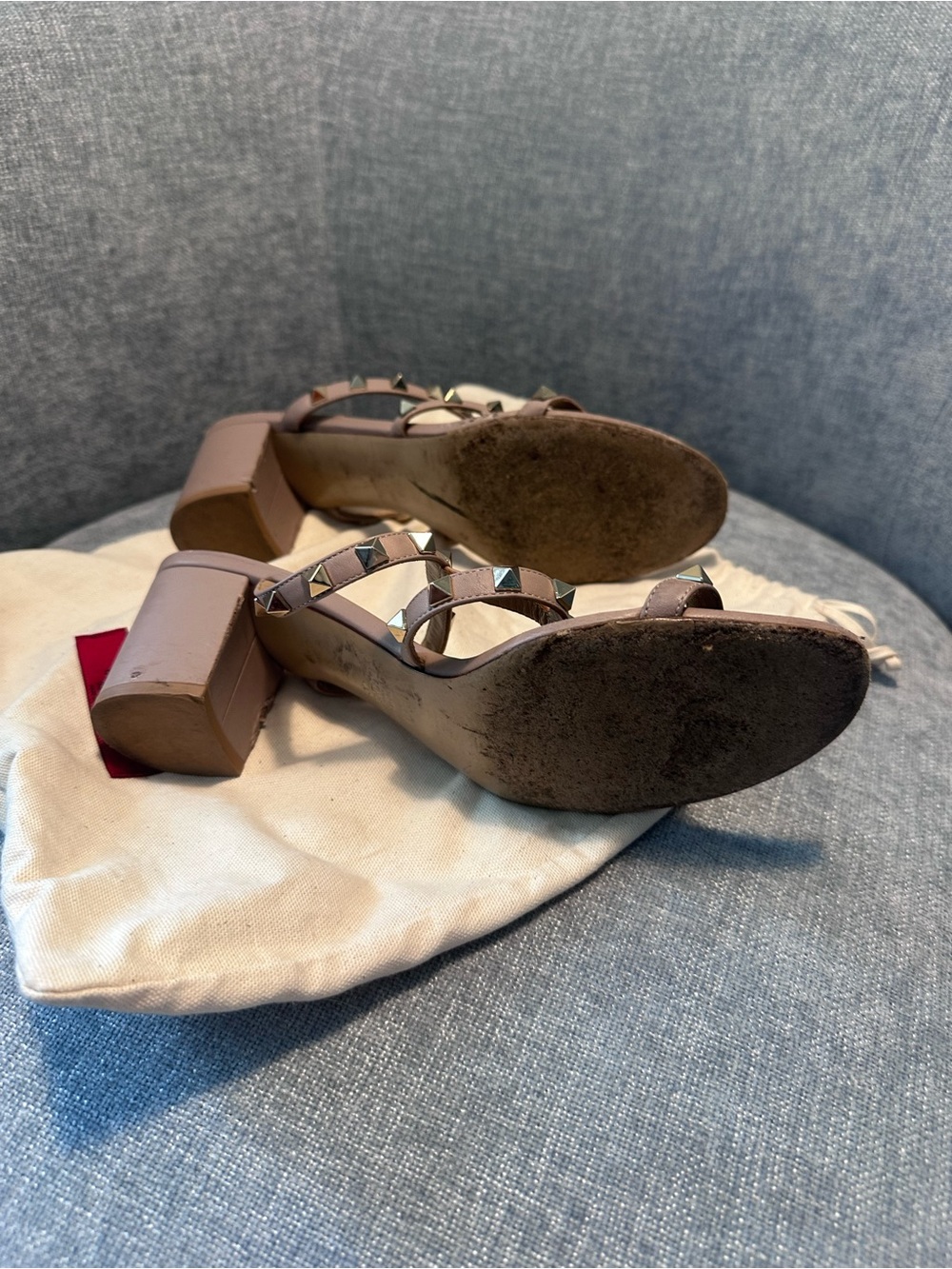 Valentino Garavani Rockstud Sandals - Poudre - Picture 3 of 3